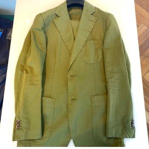 Suitsupply Copenhagen Suit Olive Green Military Green 38R, Pants 31 W